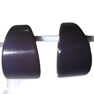 Vintage Blue Bakelite Clip On Earrings Timeless Geometric Design Authentic Retro